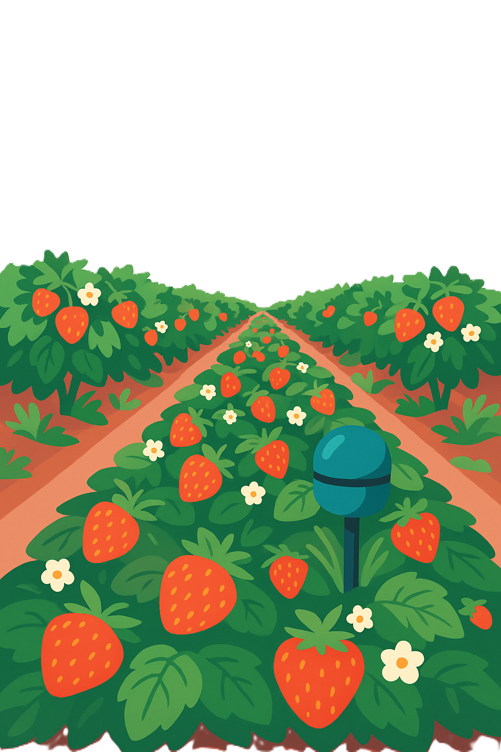 Erdbeeren mit Feldblick Sensor